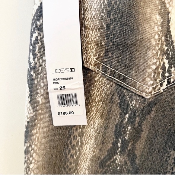 Joe’s Jeans NEW Gray Snakeskin Pattern Jeans Icon Mid Rise Skinny Ankle Size 25 - Picture 10 of 13